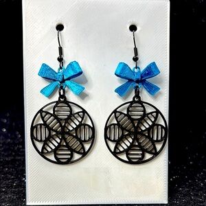 Black and Blue Earrings